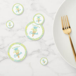 Ice Cream Graduation Party Blue Green コンフェッティ