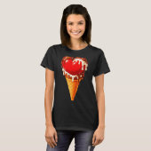 Ice Cream Heart Funny Drip Valentines Day Boys Gir Tシャツ (正面フル)
