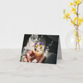 Ice cream invitation card カード (黄色い花)