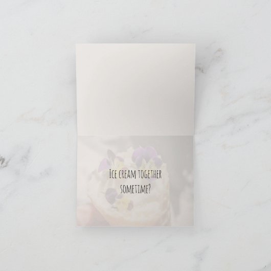 Ice cream invitation card カード (内部)