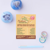 Ice Cream Logo, Ice Cream Parlour Advertising チラシ (シングル)