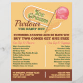 Ice Cream Logo, Ice Cream Parlour Advertising チラシ (正面)