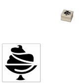 Ice Cream Mini Wooden Art Stamp ラバースタンプ (押印)
