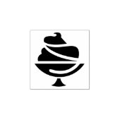 Ice Cream Mini Wooden Art Stamp ラバースタンプ (インプリント)