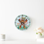 Ice Cream Monster ラウンド壁時計 (ホーム)