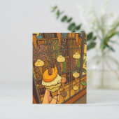 Ice Cream Parlor Cartoon ポストカード (スタンド正面)