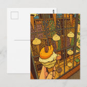 Ice Cream Parlor Cartoon ポストカード (正面/裏面)