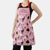 Ice Cream Parlor Retro Pink Personalized Apron エプロン (インサイチュ)