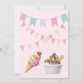 Ice Cream Party Invitation, Samantha 6th Birthday 招待状 (裏面)