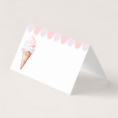 Ice cream pastel birthday place card (正面)