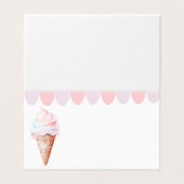Ice cream pastel birthday place card (外部フラット)