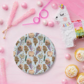 Ice cream pattern | Lollies pattern | lollipop 25 ペーパープレート (パーティー)