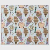 Ice cream pattern | Lollies pattern | lollipop 25 ラッピングペーパー (フラット)
