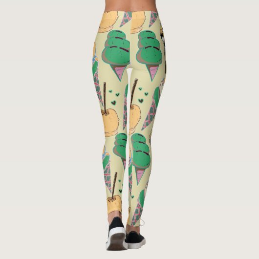 Ice cream pattern | Lollies pattern | lollipop 25 レギンス (裏面)