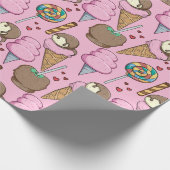 Ice cream pattern | Lollies pattern | lollipop 26 ラッピングペーパー (角)