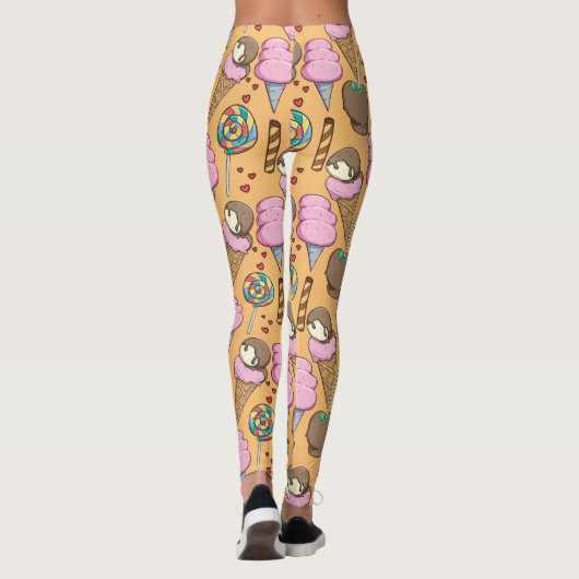 Ice cream pattern | Lollies pattern | lollipop 26 レギンス (裏面)