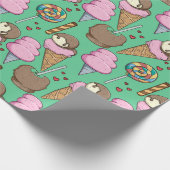 Ice cream pattern | Lollies pattern | lollipop 29 ラッピングペーパー (角)