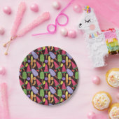 Ice cream pattern | Lollies pattern | lollipop 4 ペーパープレート (パーティー)