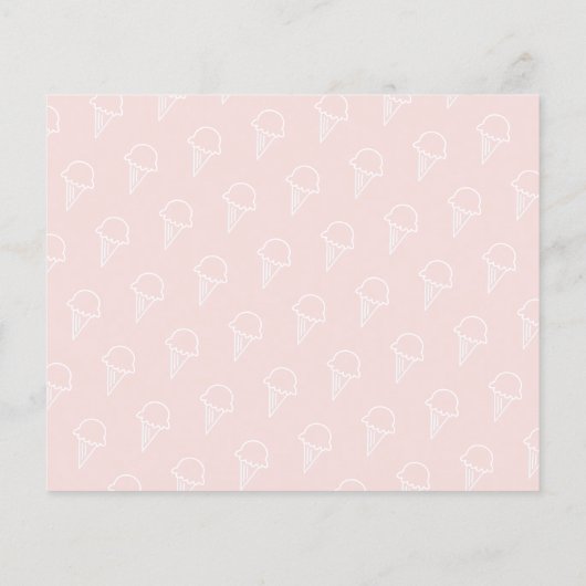 Ice Cream Pink Baby Shower Sweet Words of Wisdom (裏面)