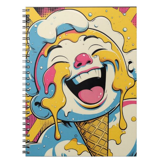 Ice Cream Pop Art Explosion Notebook ノートブック (正面)