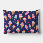 Ice cream, popsicles and cherries pattern アクセサリーポーチ (裏面)