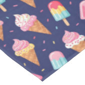 Ice cream, popsicles and cherries pattern テーブルクロス (アングル)