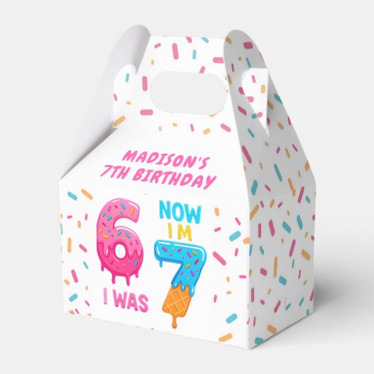 Ice Cream Six Seven 67 Birthday Favor Box フェイバーボックス (正面サイド)