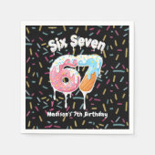 Ice Cream Six Seven 67 Birthday Napkins スタンダードカクテルナプキン (正面)