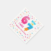 Ice Cream Six Seven 67 Birthday Napkins スタンダードカクテルナプキン (角)