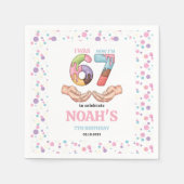 Ice Cream “Six Seven” 7th Birthday Party for Kids スタンダードカクテルナプキン (正面)