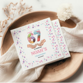 Ice Cream “Six Seven” 7th Birthday Party for Kids スタンダードカクテルナプキン