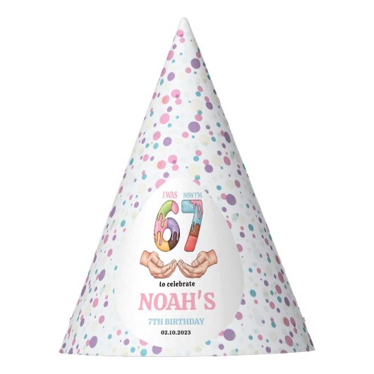 Ice Cream “Six Seven” 7th Birthday Party for Kids パーティーハット (正面)