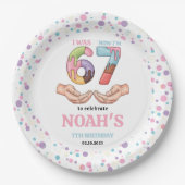 Ice Cream “Six Seven” 7th Birthday Party for Kids ペーパープレート (正面)