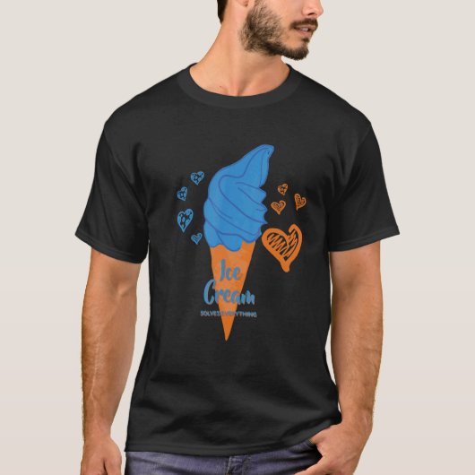 Ice Cream Solves Everything Summer Tシャツ (正面)
