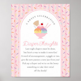 Ice Cream Sprinkled with Love Diaper Thoughts ポスター