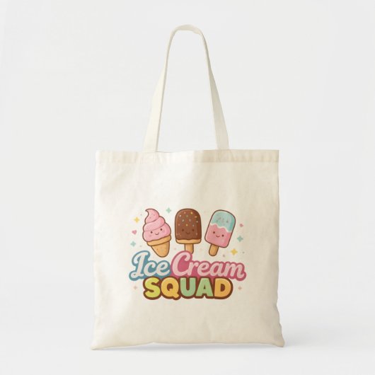 Ice Cream Squad Cute Cartoon Popsicle トートバッグ (正面)