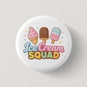 Ice Cream Squad Cute Cartoon Popsicle 缶バッジ (正面)