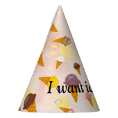 Ice cream summer party  パーティーハット (左)