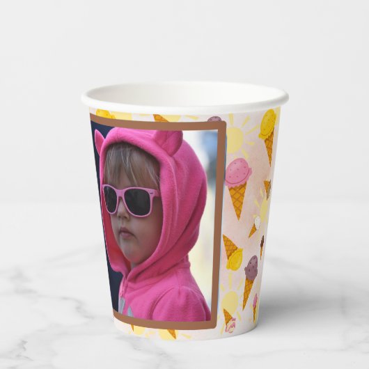 ice cream summer party photo 紙コップ (裏面)