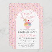 Ice Cream Sundae Heres the Scoop Birthday Party In 招待状 (正面/裏面)