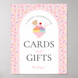 Ice Cream Sundae Heres the Scoop Cards & Gifts ポスター