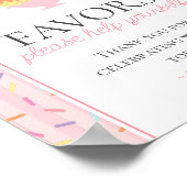 Ice Cream Sundae Heres the Scoop Sweet Favors Sign ポスター (角)