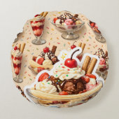 Ice cream sundae premium ラウンドクッション (正面)