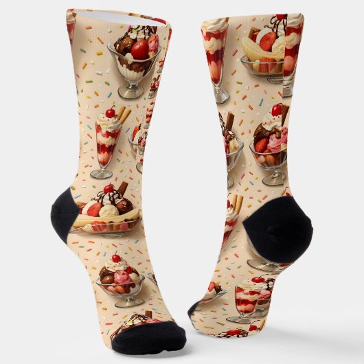 Ice cream sundae premium crew socks ソックス (傾斜あり)
