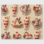 Ice cream sundae premium wrapping paper ラッピングペーパー (フラット)