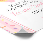 Ice Cream Sundae Scooped Up Share a Recipe Sign ポスター (角)