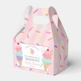 Ice Cream Sundae Sprinkled Baby Shower Favor Box フェイバーボックス