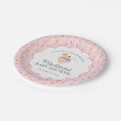 Ice Cream Sundae Sprinkled with Love Baby Shower ペーパープレート (アングル)