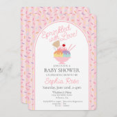 Ice Cream Sundae Sprinkled with Love Baby Shower 招待状 (正面/裏面)
