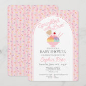 Ice Cream Sundae Sprinkled with Love Baby Shower 招待状 (正面/裏面)